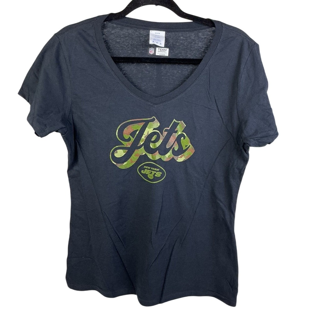 NFL New York Jets Women's V-Neck T-Shirt Team Apparel Size M